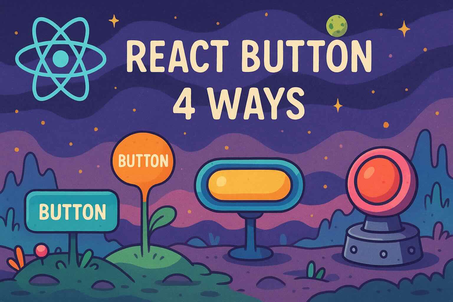 React Button 4 Ways